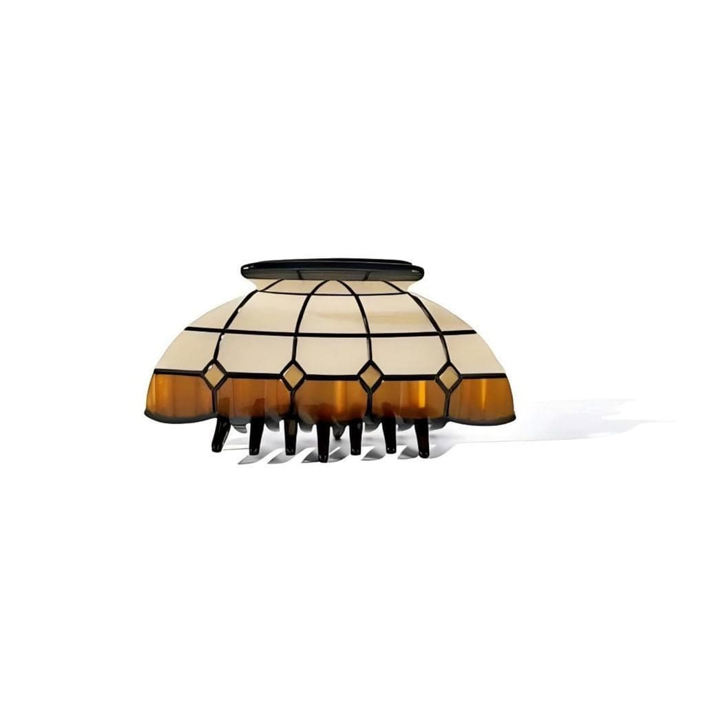 Presilha de Cabelo Vintage com Efeito de Lâmpada de Vidro Manchado, Presilha de Cabelo Floral Inquebrável Aprimorada par
