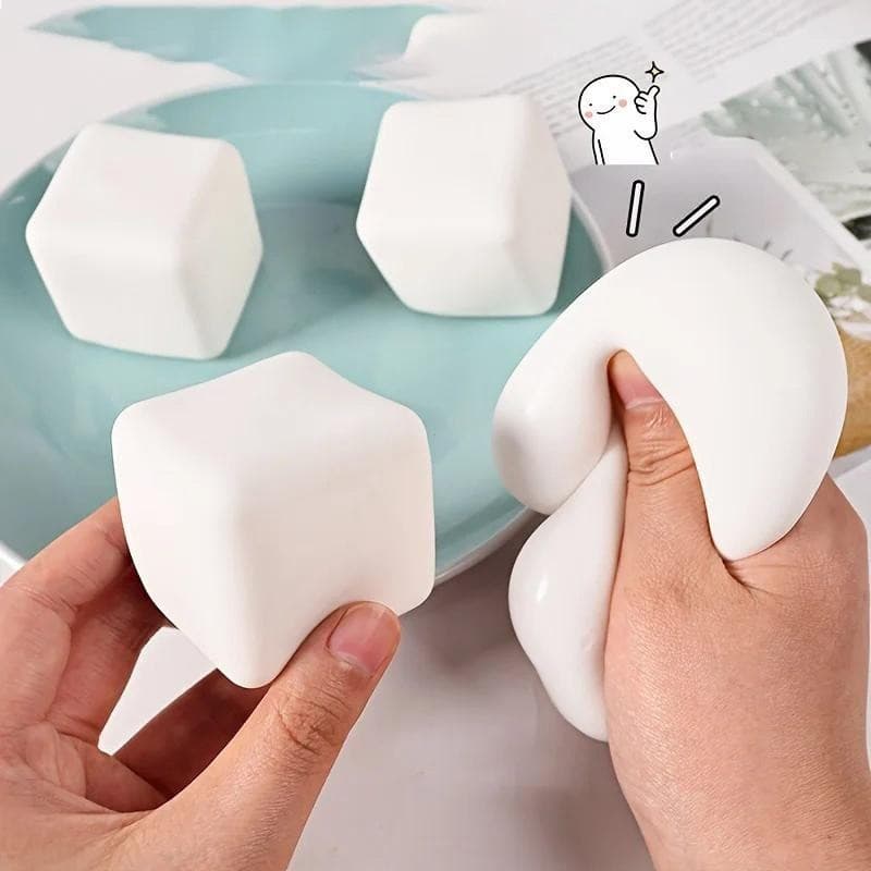 [largeloohg] Squishy Tofu Stress Balls Autismo Brinquedos Sensoriais Ansiedade Alívio Fidget Toys Bola De Massa Presente