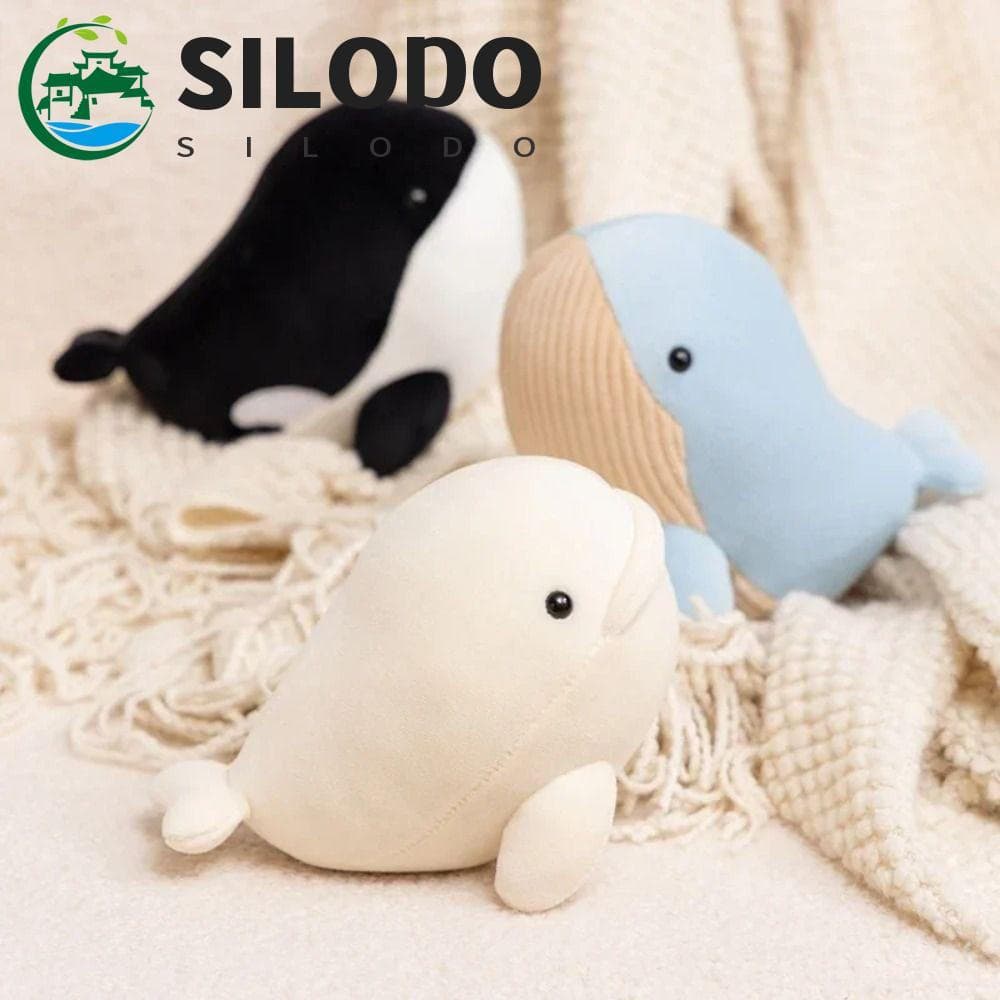SILODO Pequena Baleia Brinquedo De Pelúcia , Coleção Engraçada Boneca De Peixe Pequeno , Travesseiro Animais Kawaii