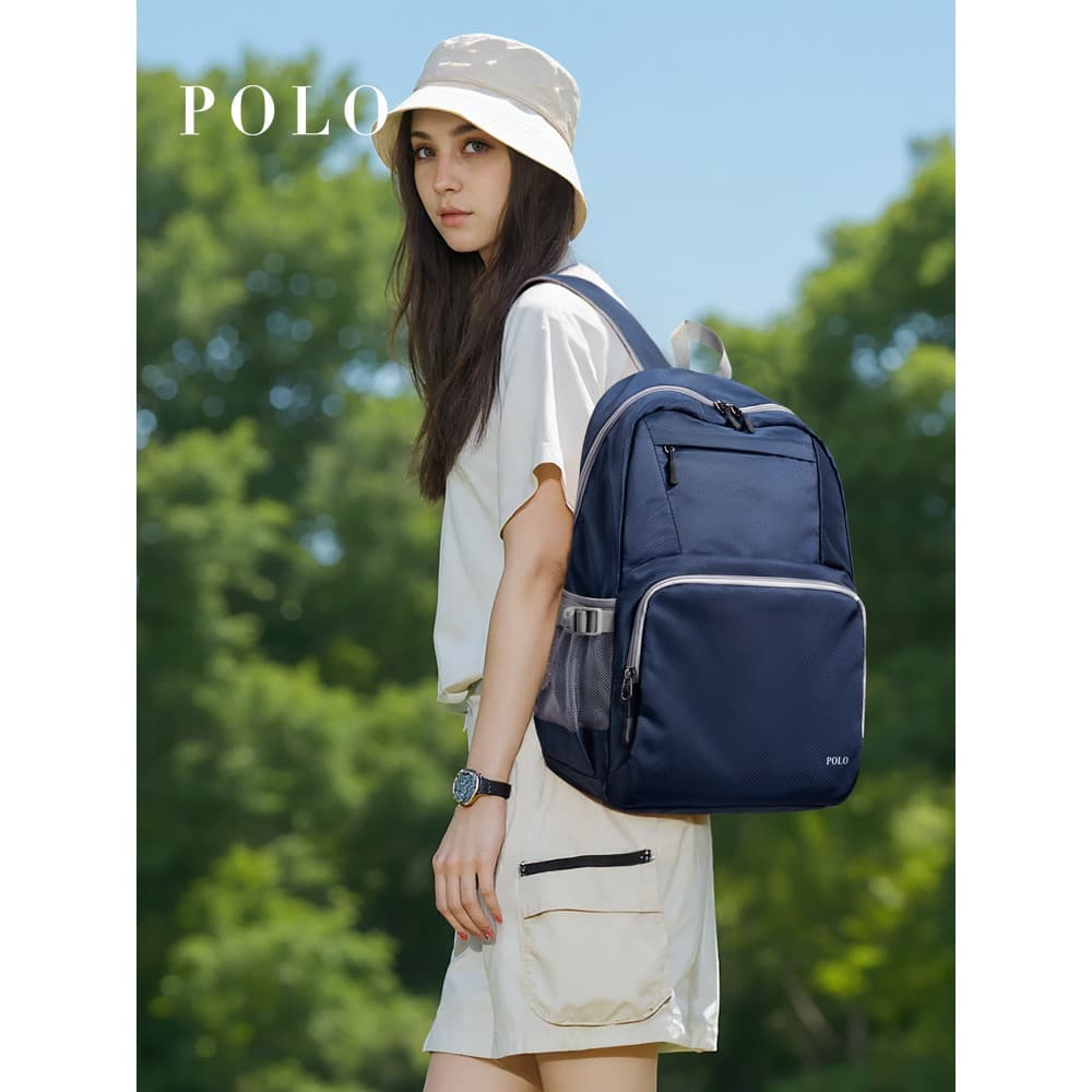 Mochila POLO masculina feminina dobrável viagem esportes ao ar livre mochila viagem repelente de água leve estudantes