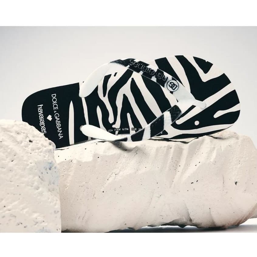 Havaianas Preto E Branco Zebra Fashion Unissex