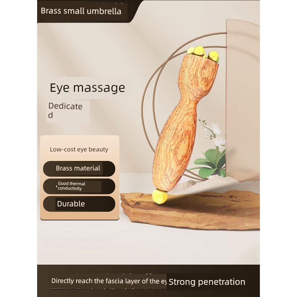 Contas de latão pequeno lótus massageador facial beleza facial olho nariz acupuntura vara ferramenta cuidados com a pele