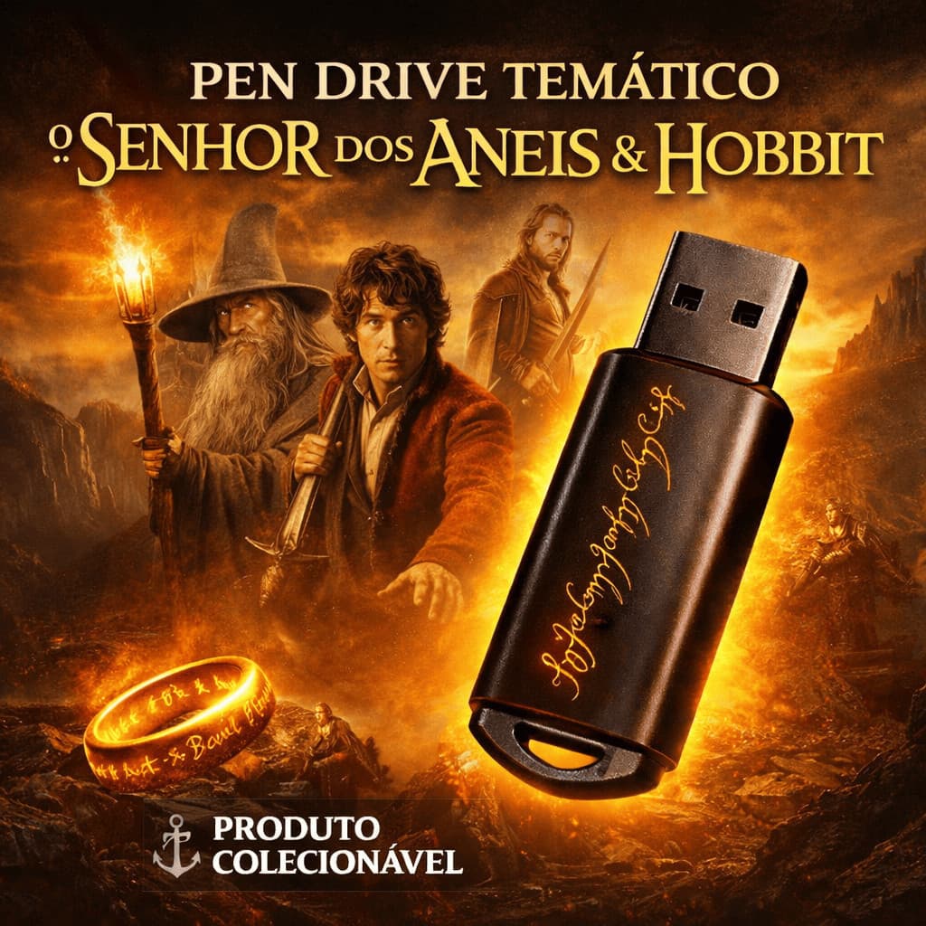 Play Drive Temático  -  Senhor dos Anéis | Produto Colecionável USB