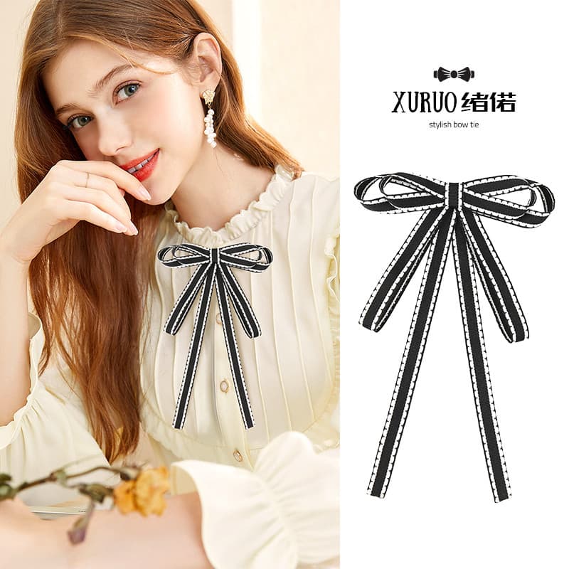 2025 novo estilo gravata borboleta feminina Streamer gravata borboleta flor camisa acessórios de roupas estilo Preppy pi