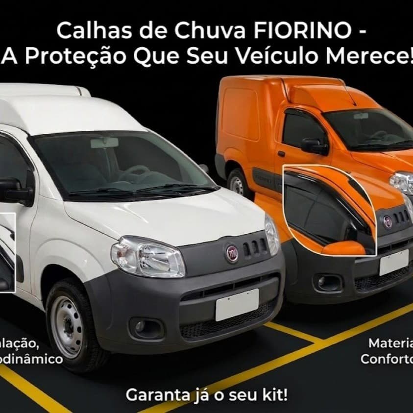Calha De Chuva Defletor Fiat Fiorino 2014 a 2025