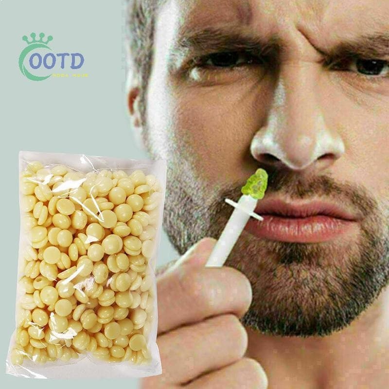 Moda Hoje, kit de cera para remoção de pelos do nariz eficaz e seguro, adequado tanto para mulheres quanto para homens.