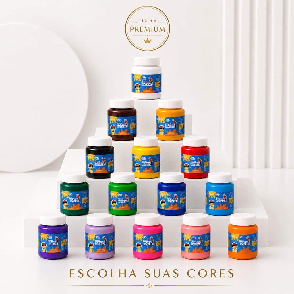 Kit Tinta Guache 250ml Escolha sua cor Piratininga