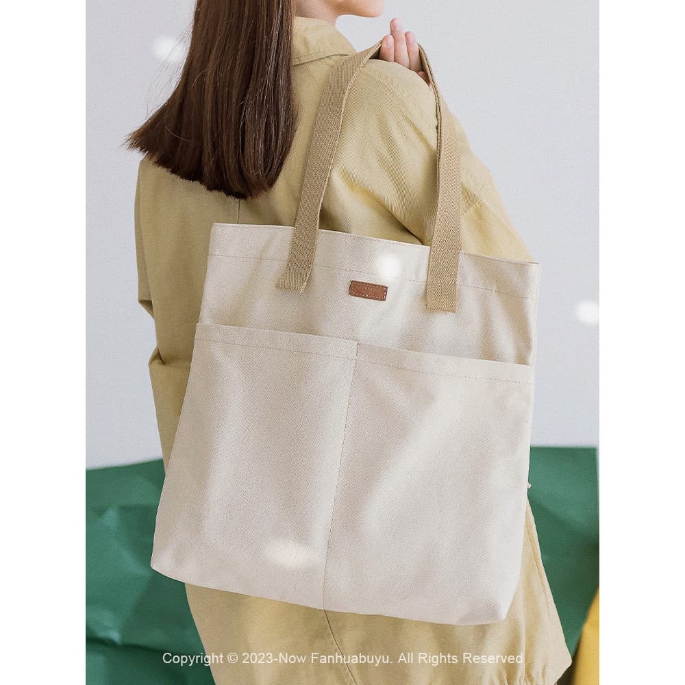 Fanhua Whisper Original Commuter Bolsa de Lona Engrossada Bolsa de Ombro Feminina Estudante Literário de Grande Capacida