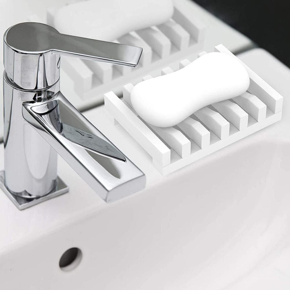Porta-sabonete simples de silicone, incrível.