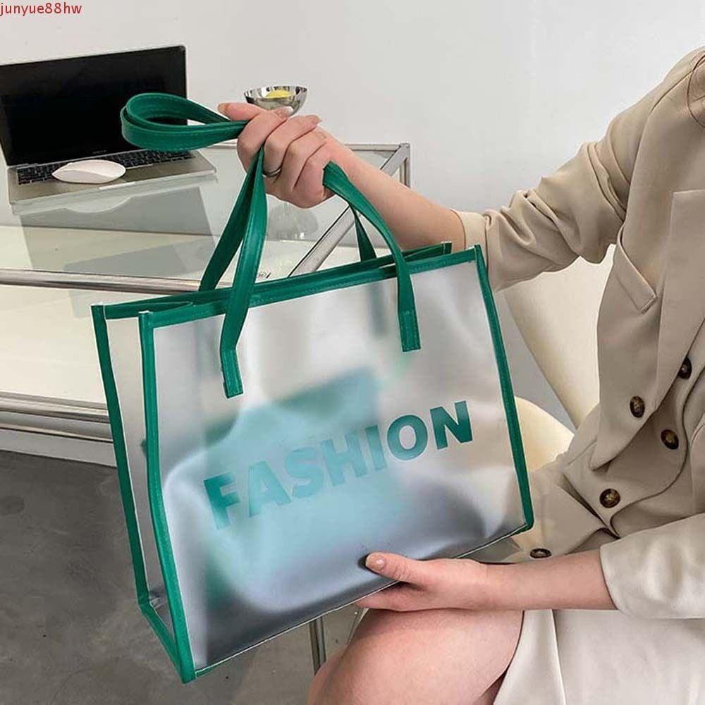 JUNYUE 2 Unidades/Conjunto Bolsa De PVC Transparente , Elegante Gelatina Em Cor Doce , Couro PU