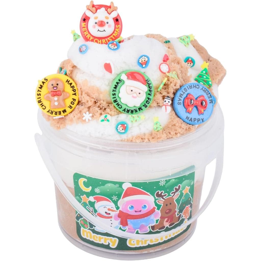 Balde de Slime de Nuvem de Natal para Crianças de 4 a 12 Anos, Super Macio, Brinquedos de Slime de Natal DIY para Menina