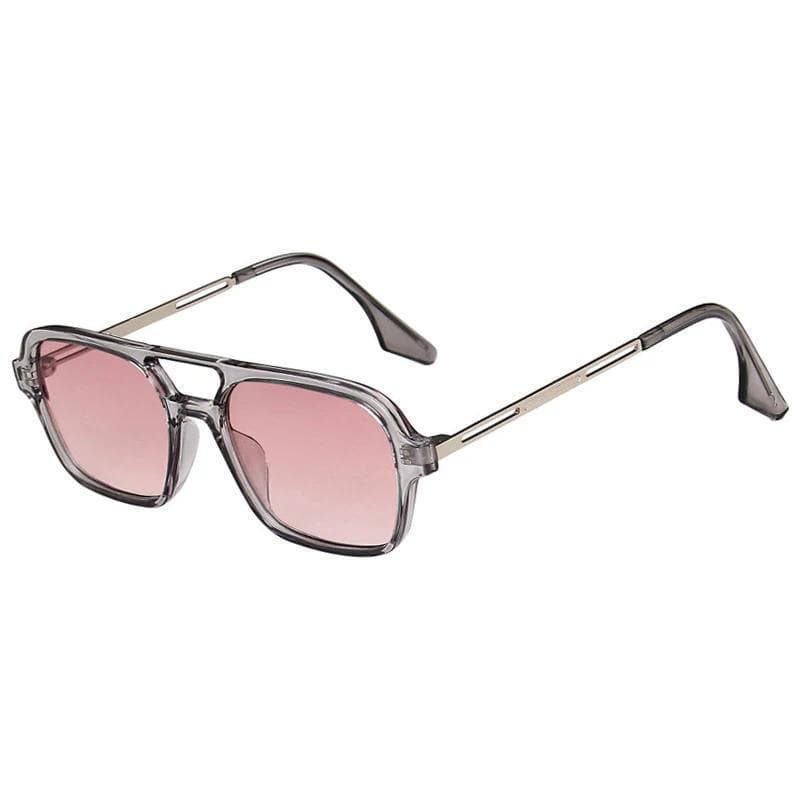 Óculos de Sol Masculinos da Moda com Estampa de Leopardo em Azul e Gradiente Rosa SMZ8