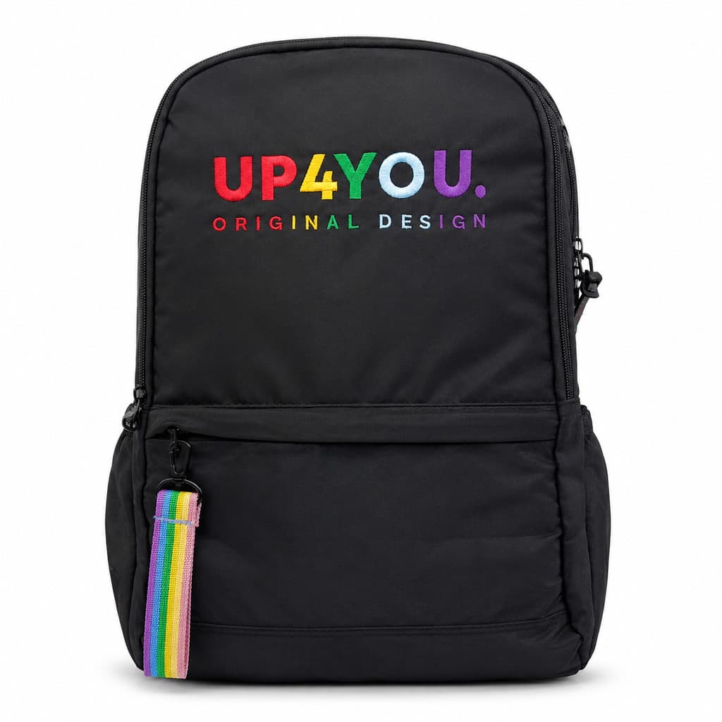 Mochila Preta Up4You Notebook 3 Zíperes