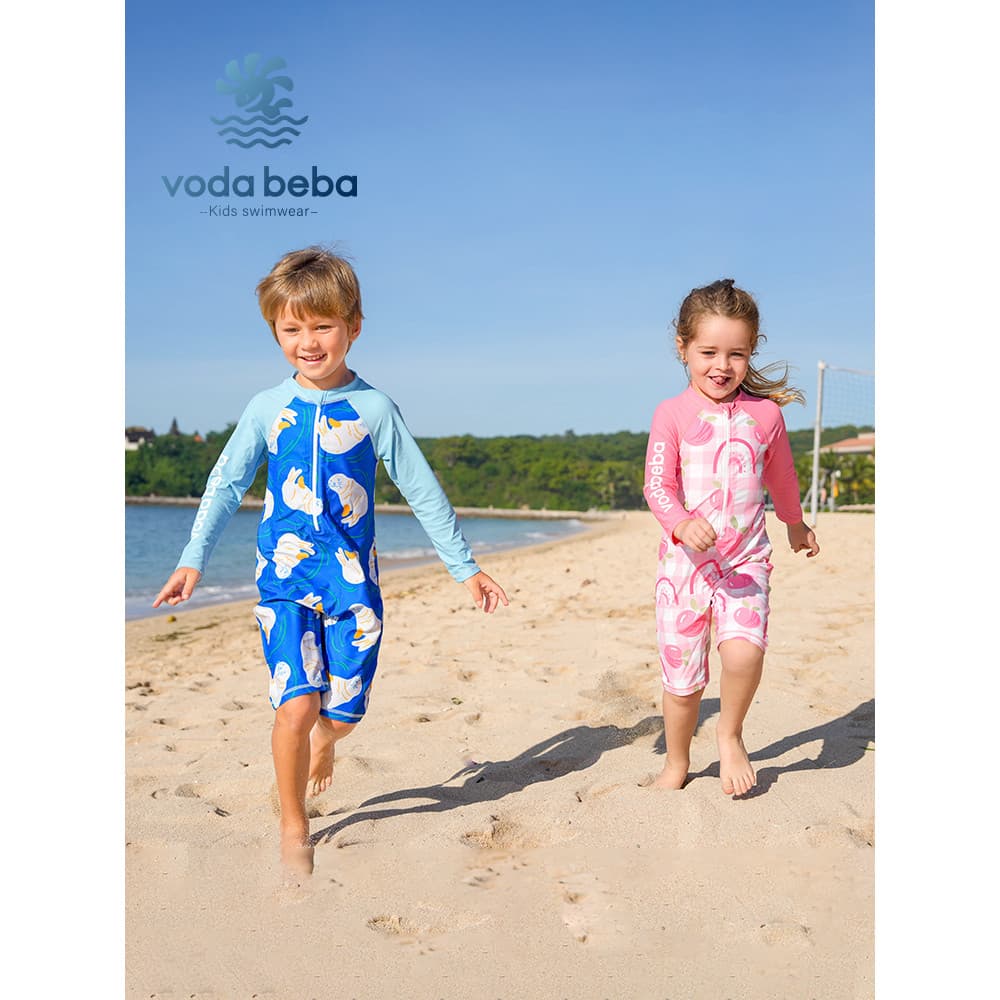 Vodabeba maiô infantil masculino feminino bebê maiô de uma peça verão bebê maiô médio grande crianças protetor solar men