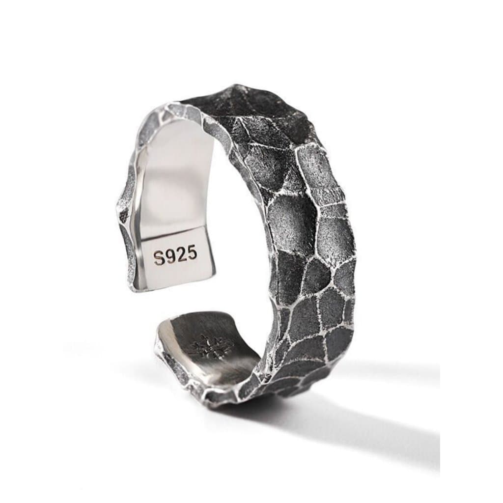 kit anel anel de namoro Versão coreana Retro pedra textura anel feminino simples único nicho Design High-End índice dedo