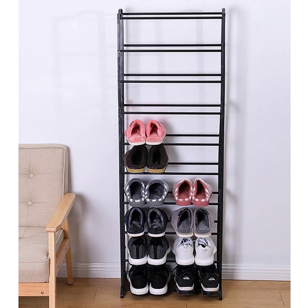 Sapateira Vertical Inox Luxo 10 Andares 20 Pares