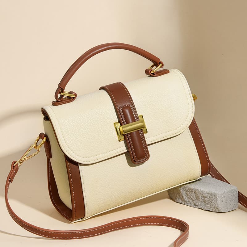 Hong Kong marca de couro genuíno feminino 2026 novo estilo All-Match saco do mensageiro textura High-End moda Commuter b
