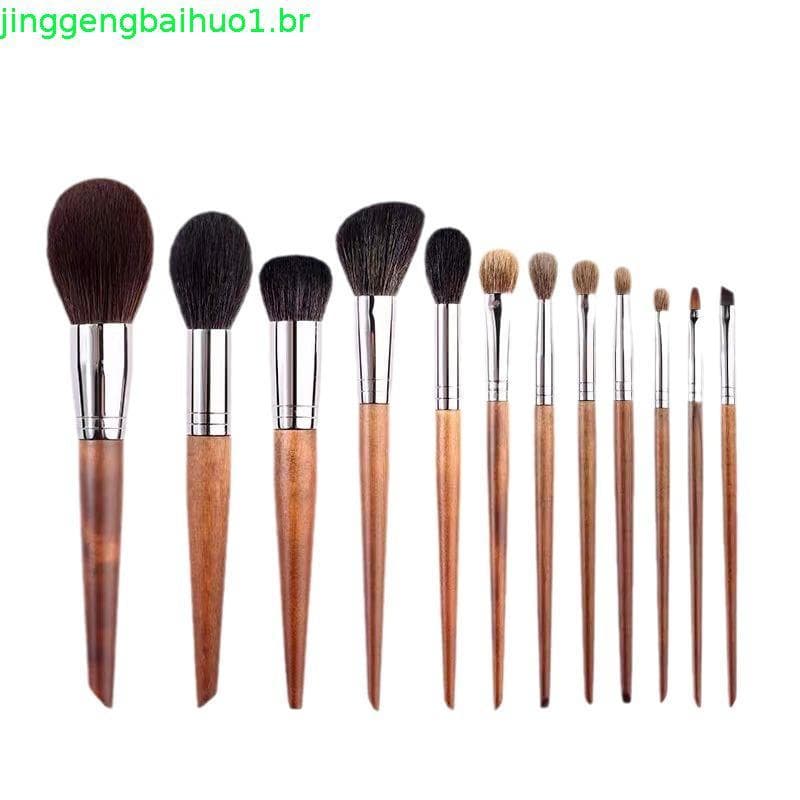 Cangzhou pincel de maquiagem profissional 12 cabelo Animal conjunto completo iniciante olho detalhe escova conjunto maqu