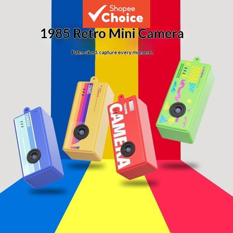 Câmera Digital Para Webcam De Polegar 1080P HD Portátil Retro Chaveiro Cam Vlog Tiro Diário Presente Aniversário