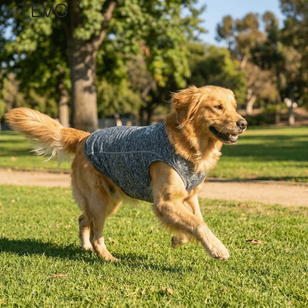 Colete Reflexivo Para Cães TEVO , Camiseta Sem Mangas Animais De Estimação Com Tiras Reflexivas , Macio E Respirável Fin