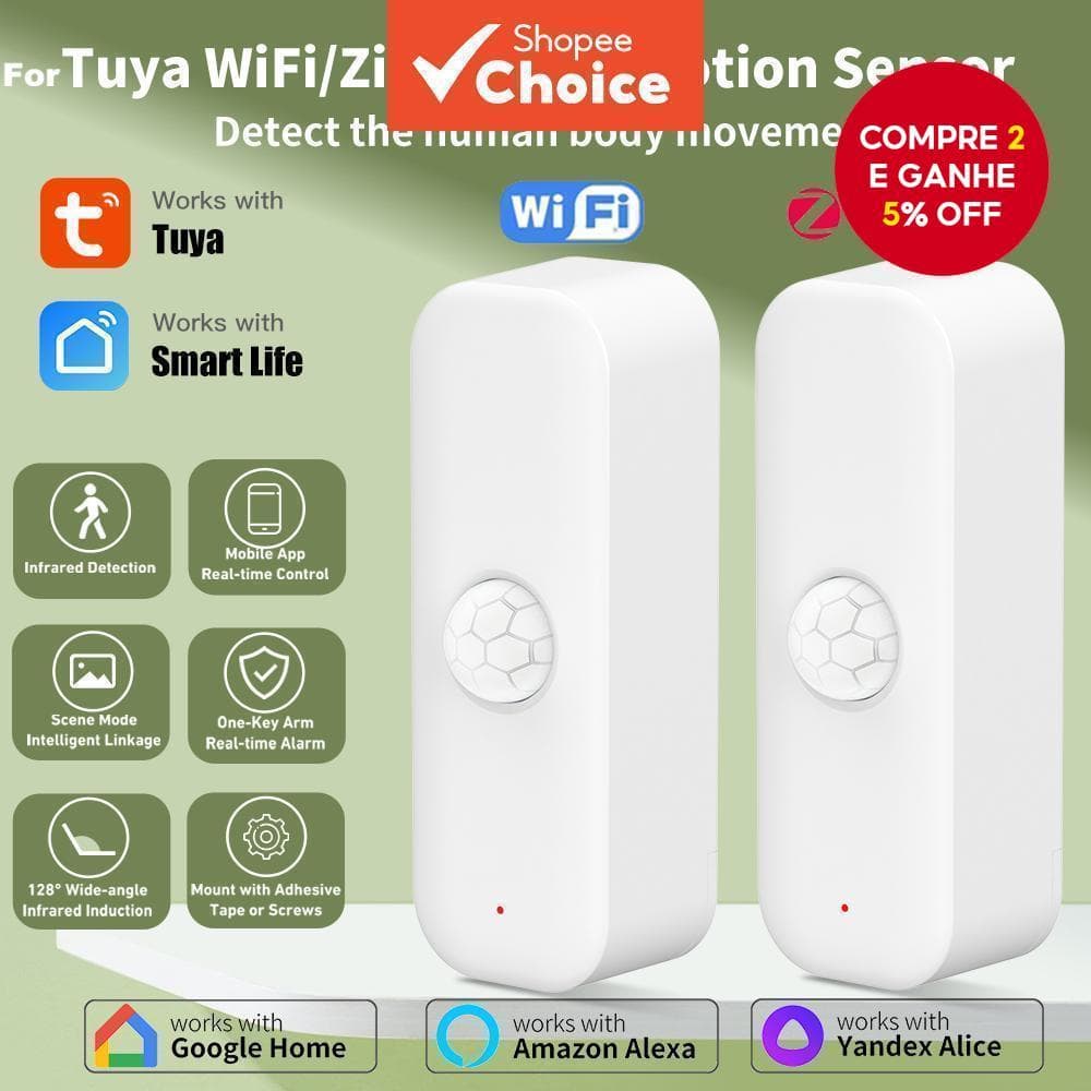 Inteligente PIR WiFi Zigbee 3.0 Sensor De Movimento Detector De Presença Humana App Controle Remoto Funciona Com Tuya Vi