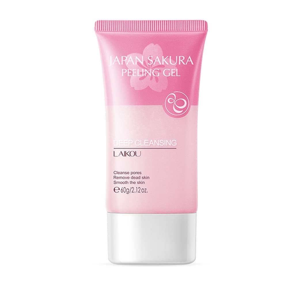 Gel Esfoliante Facial AKARY Sakura para Mulheres, Limpeza Facial e Corporal, Remove Manchas Escuras e Uniformiza o Tom d