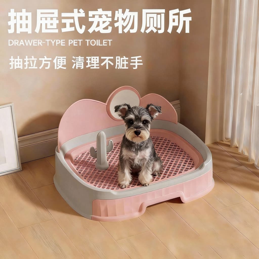 Schnauzer dedicado cão toalete gaveta tipo cão comadre caixa de areia do cão mictório pequeno cão filhotes necessidades