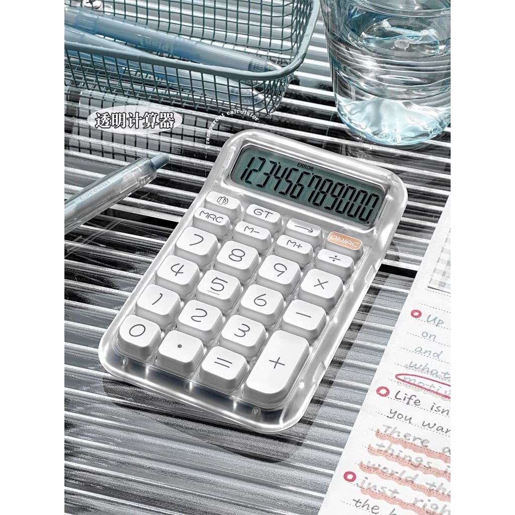 Calculadora transparente transparente tipo voz estudante de escritório dedicado calculadora financeira comercial de alto