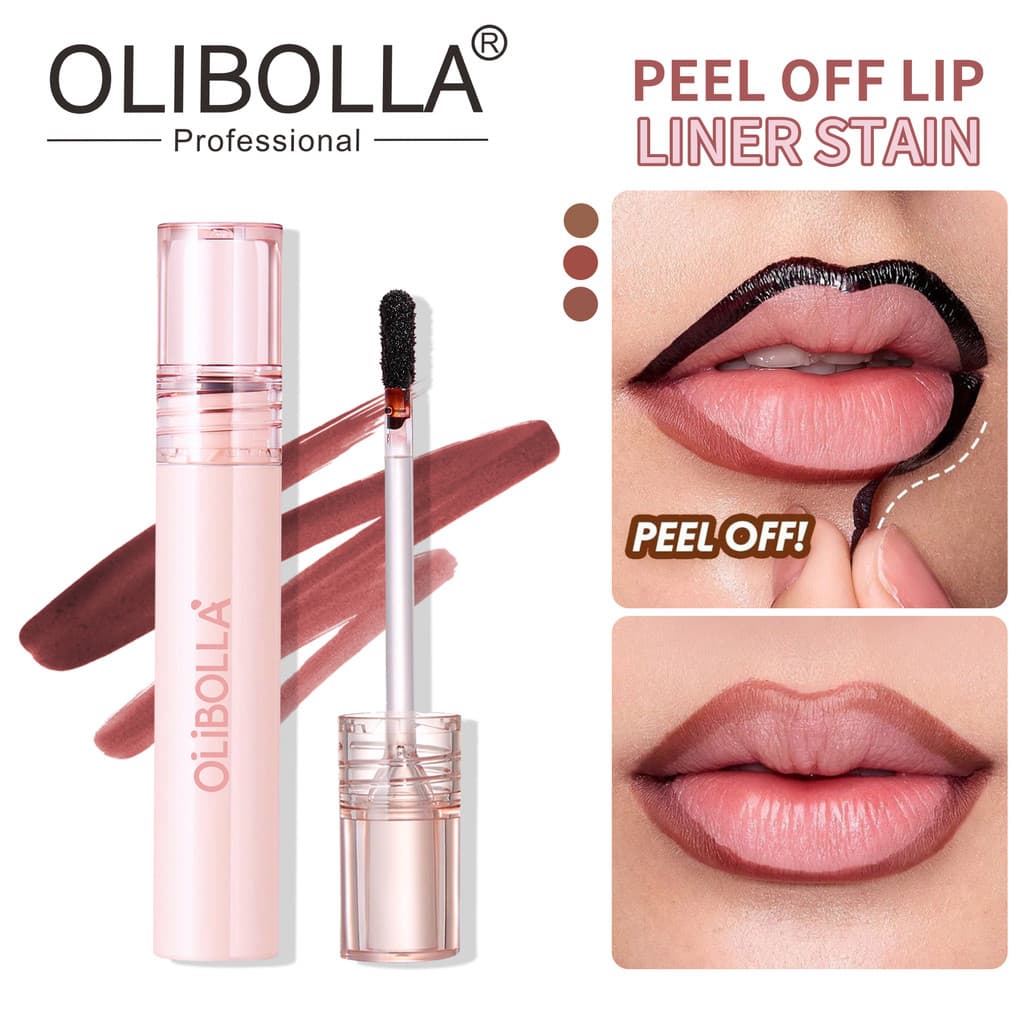 Delineador Labial Removível OLIBOLLA , Brilho , Batom Fosco , De Longa Duração , À Prova D'água E Que Não Desbota