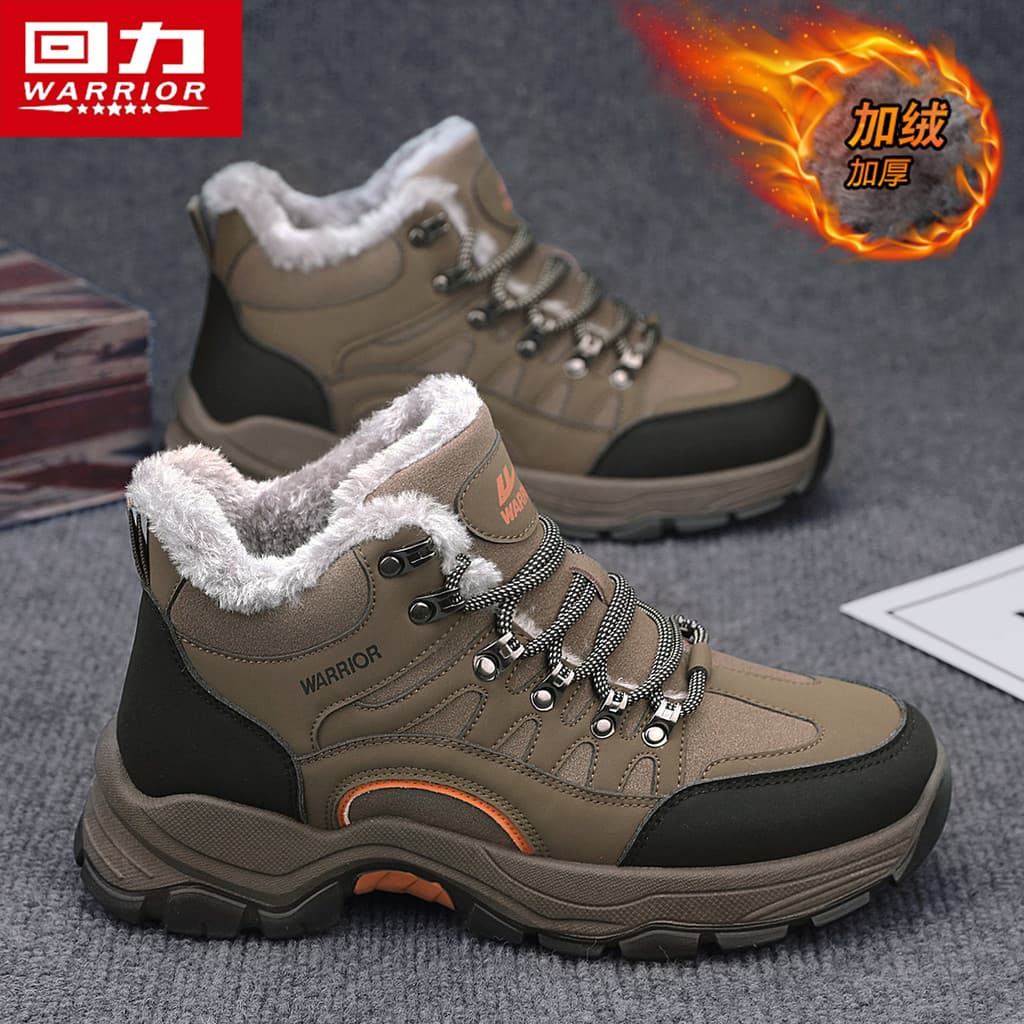 Puxar para trás sapatos masculinos inverno velo-back quente de alta qualidade engrossado grandes sapatos de algodão neve