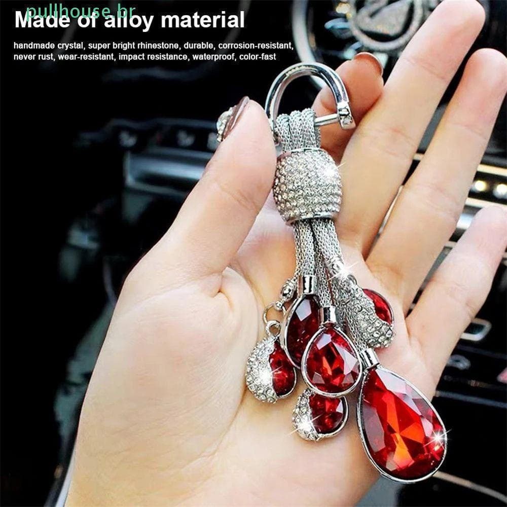PULLHOUSE Cristal Chave Pingente Chaves Titular Moda Decoração Mochila Gota De Água Chaveiro