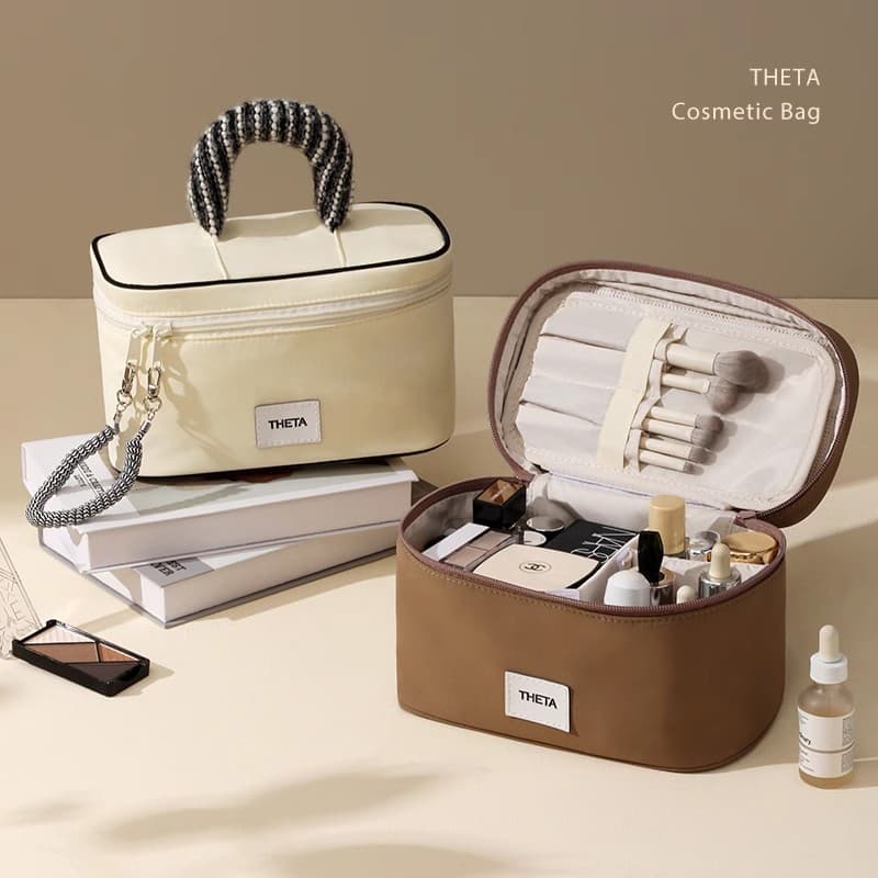 2024 Novo Estilo Bolsa de Cosméticos Bolsa de Maquiagem Portátil de Grande Capacidade Bolsa de Higiene Pessoal para Viag