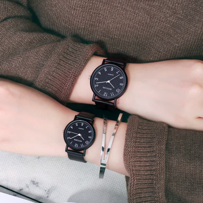 Relógio feminino para estudantes, simples e elegante, estilo casual universitário, artístico, retrô para exames, relógio