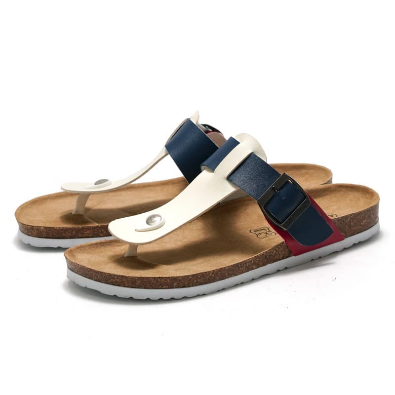 Chinelos masculinos verão antiderrapante sandálias femininas chinelos Flip-Toe estudante cortiça na moda sapatos de prai