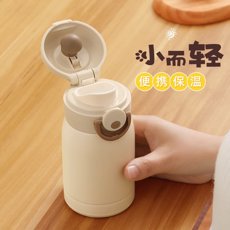 Mini copo térmico inverno feminino pequeno portátil de alto valor bonito pequena capacidade bolso copo de água de aço in