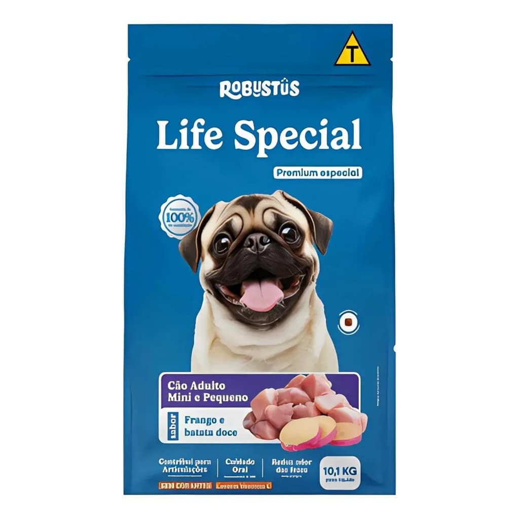 Ração Robustus Life Special Cão Pequeno 10,1kg Reduz Odor das Fezes