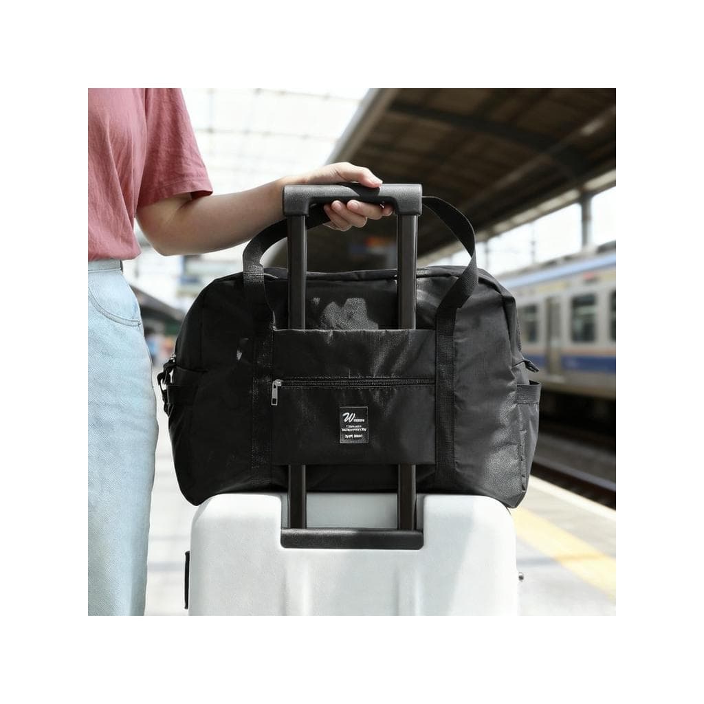 Bolsa de viagem de grande capacidade feminina dobrável bagagem espera saco de armazenamento portátil simples saco de car