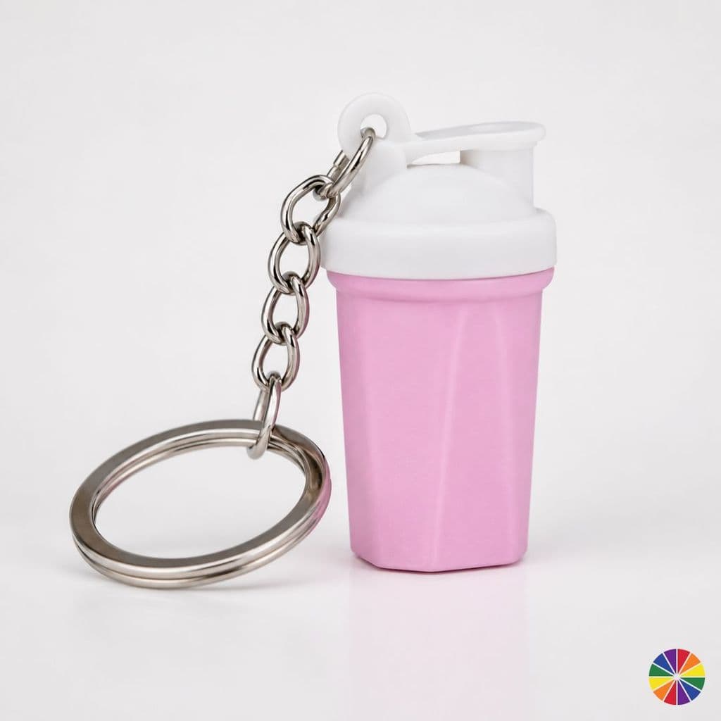 Mini Shaker Porta Pílulas Chaveiro Vitaminas Com Argola Fitness Rosqueável