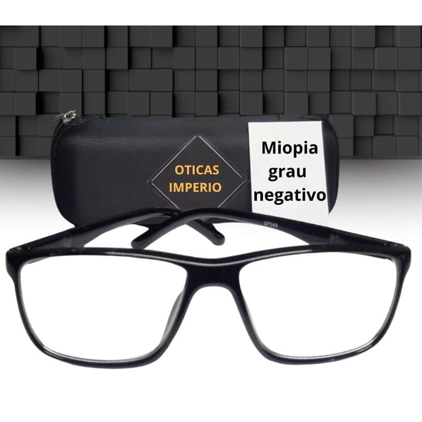 Óculos Miopia C/ Grau Negativo Para Longe Masculino Feminino
