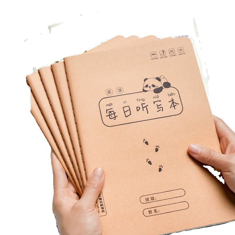 Homens Mengjin Diário Inglês Ditator Chinês Alunos da Escola Primária Chinesa Palavra Caderno Silencioso Abin Huss Ditat
