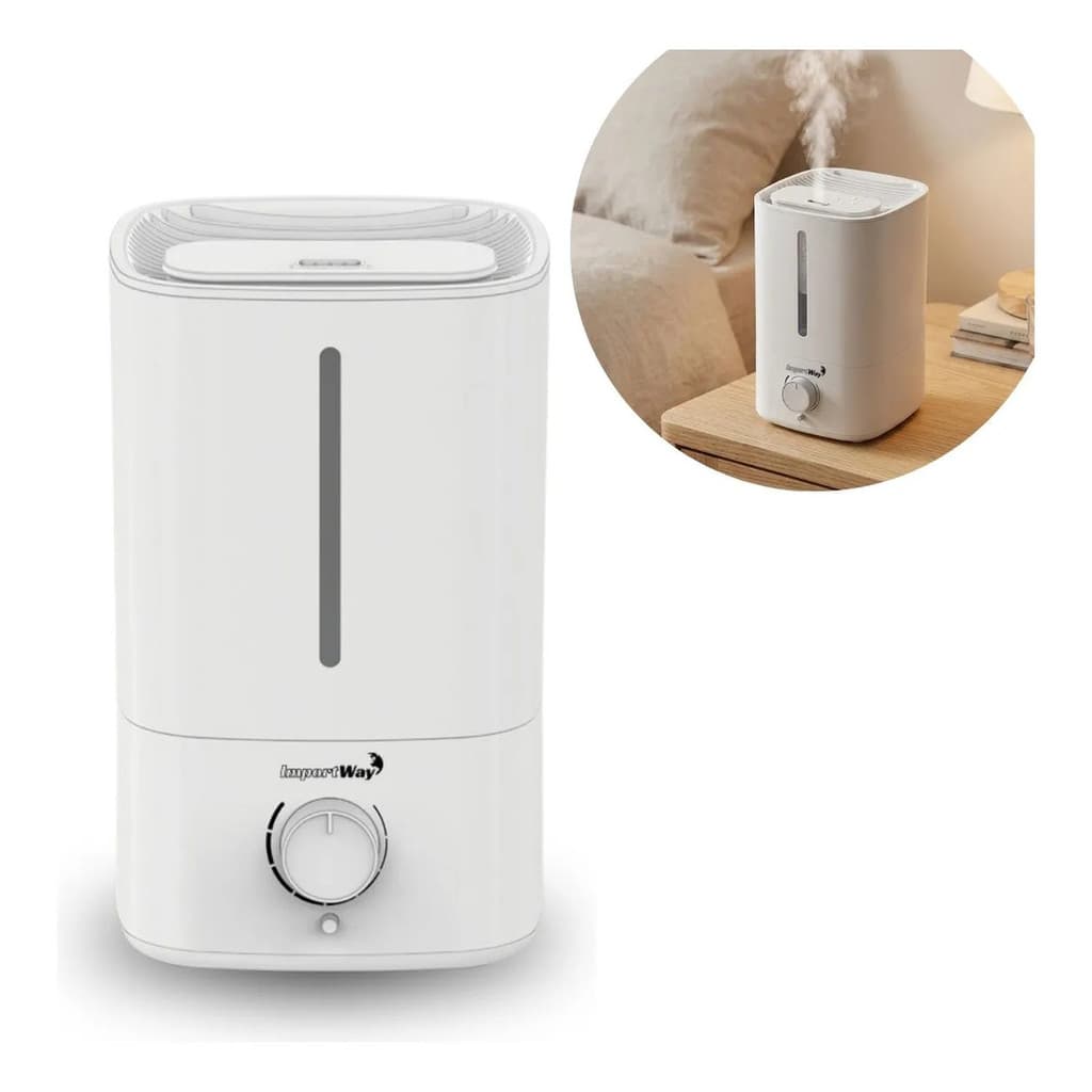 Umidificador de Ar Ambiente 5L Névoa Bivolt Luz Noturna Regulador Volume INMETRO