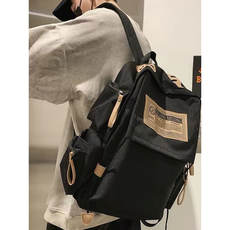 Mochila escolar masculina e feminina, mochila escolar para estudantes universitários da moda, legal, grande capacidade,