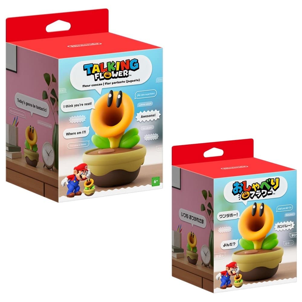 FLOR TAGARELA SUPER MARIO BROS. WONDER TALKING FLOWER PLANTA FALANTE