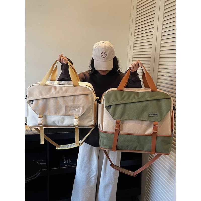 Bolsa de viagem leve para passeio, grande capacidade, feminina, portátil, mensageiro, viagem de negócios, academia, masc