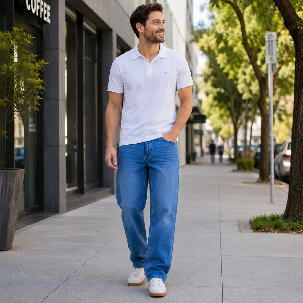 Calça Jeans Masculina Hering Corte Reto Tradicional