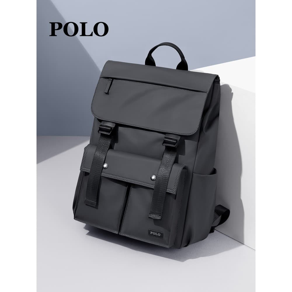 P POLO mochila masculina 57cm grande capacidade saco de computador estudante leve simples 2025 novo estilo saco de monta