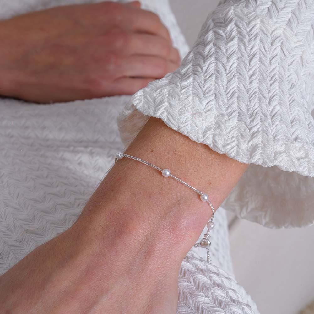 Pulseira Pérolas com Banho em Prata 925