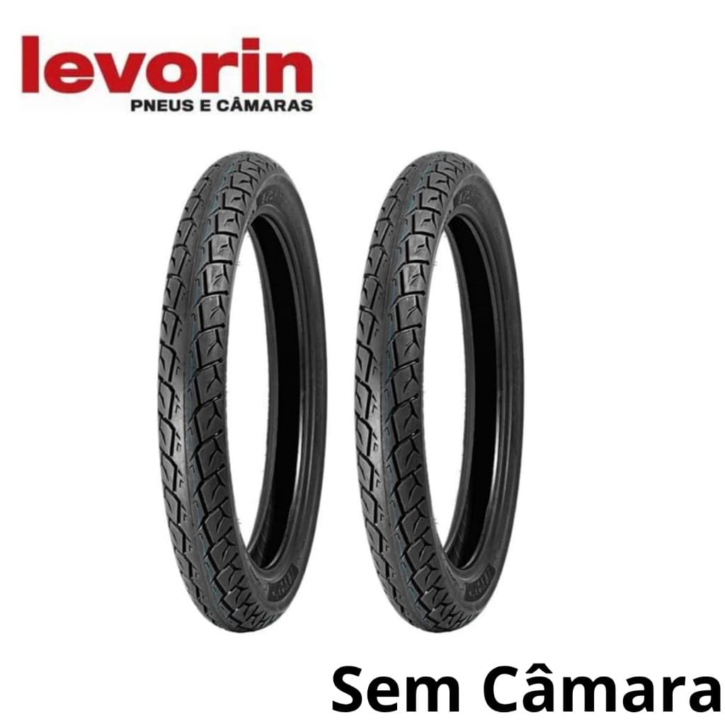 Pneu Traseiro e Dianteiro Levorin Matrix Uso Sem Câmara Fan150 Titan150 Fan160 Titan160 Ybr Factor Yes