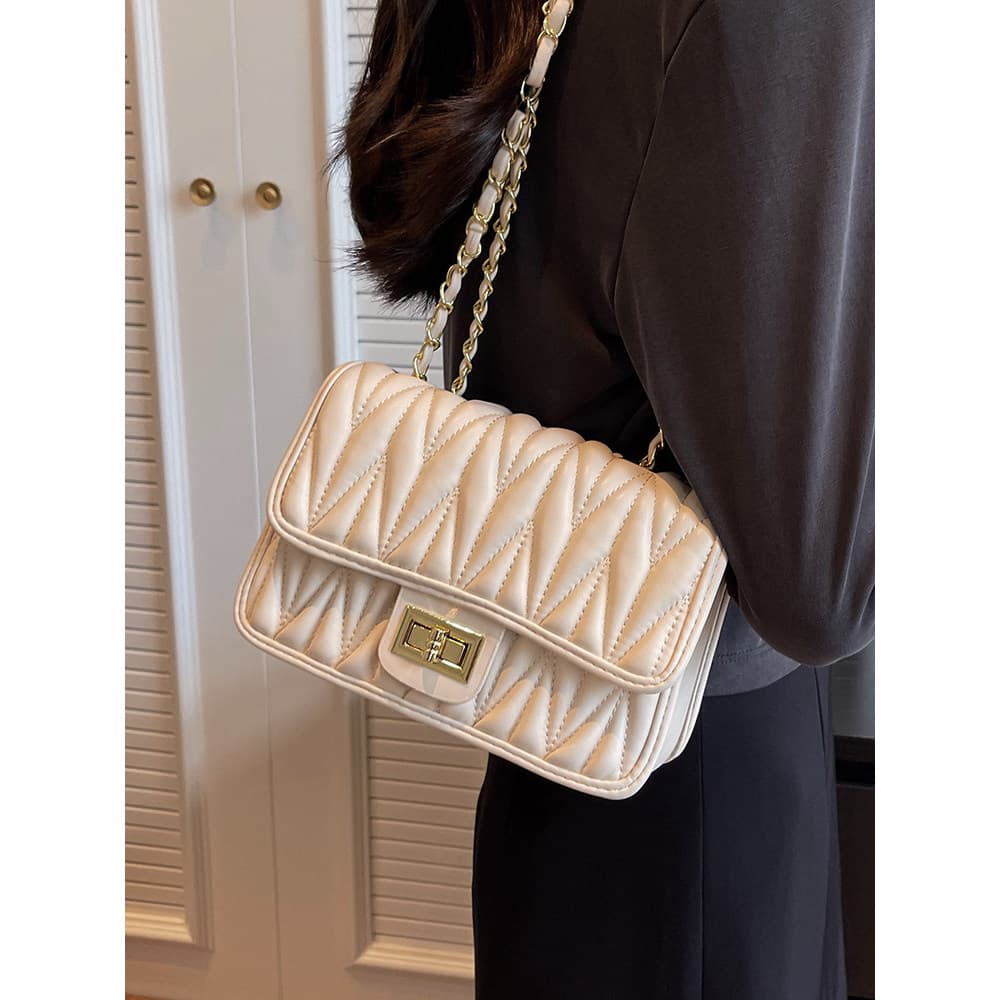 Bolsa de corrente de diamante feminina 2026 novo estilo bolsa mensageiro outono inverno All-Match nicho Design senhoras
