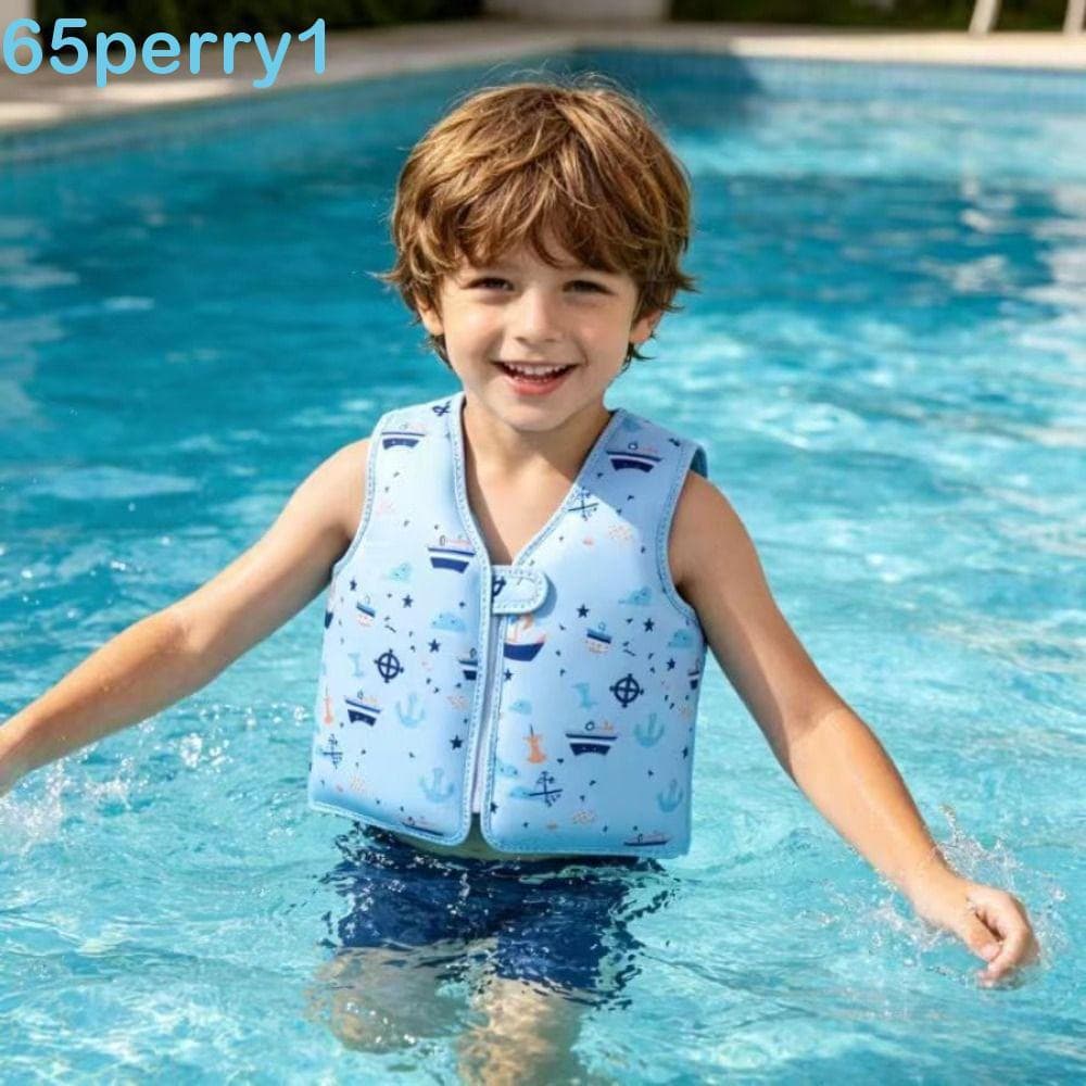 PERRY1 Colete De Flutuabilidade Infantil , Jaquetas De Natação Anti-Capotamento Para Bebês , Flutuante Ajustável